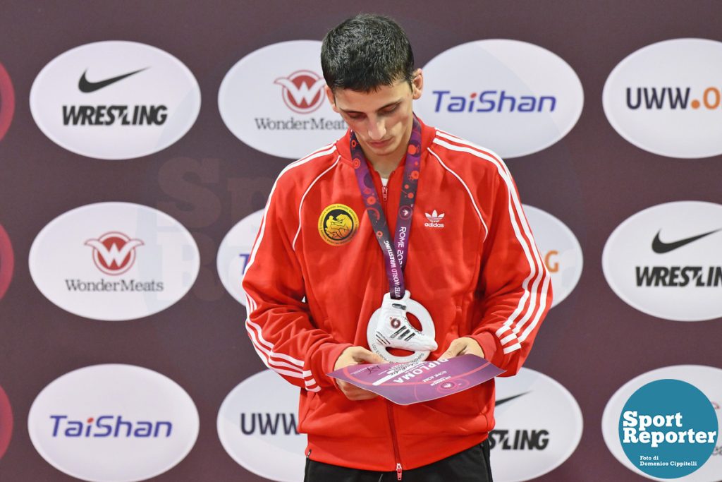 Award Ceremony of Greco-Roman 60kg U20 European Championships - Semifinals