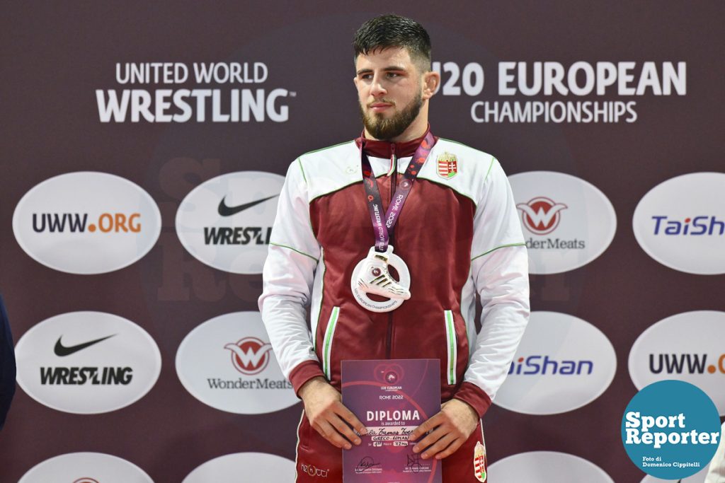 Award Ceremony of Greco-Roman 72kg U20 European Championships - Final