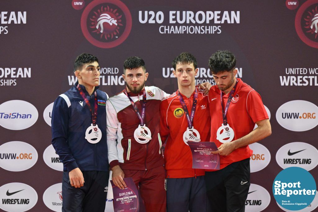 Award Ceremony of Greco-Roman 72kg U20 European Championships - Final