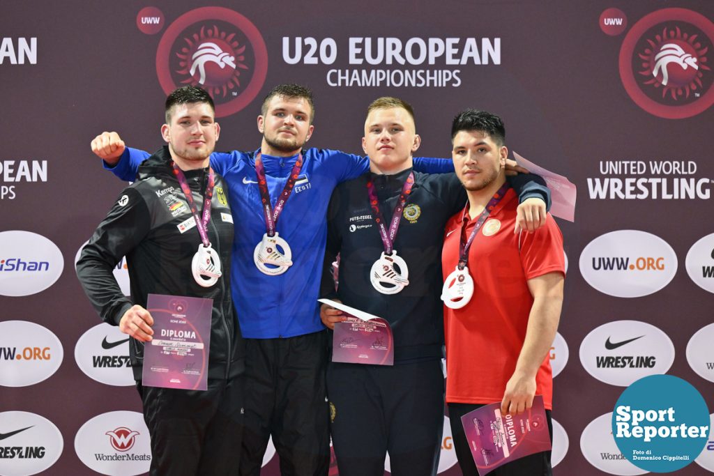 Award Ceremony of Greco-Roman 97kg U20 European Championships - Final