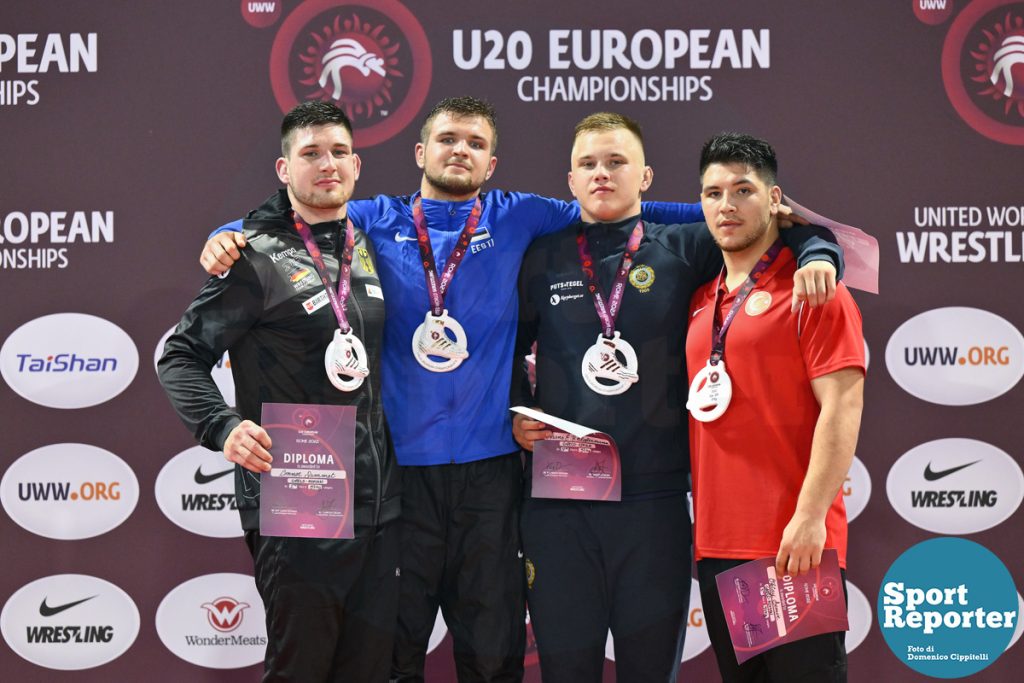 Award Ceremony of Greco-Roman 97kg U20 European Championships - Final