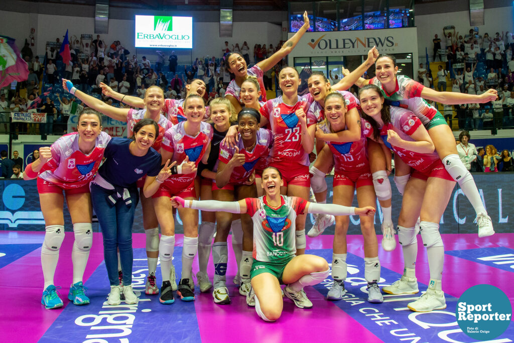 Exultation of players of Vero Volley Milano Finale2 Playoff