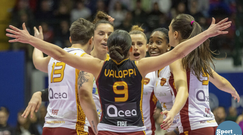 Volley: Una Roma “in palla” fermata solamente al tie-break da Milano